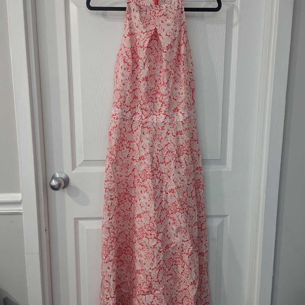 Antonio Melani Elegant Coral Print Maxi Dress